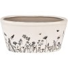 Горшок для комнатных цветов Clayre & Eef 6CEFAF0003M бежево-черный 23x11x11 см