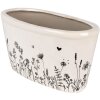 Горшок для комнатных цветов Clayre & Eef 6CEFAF0003M бежево-черный 23x11x11 см