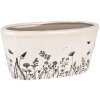 Горшок для комнатных цветов Clayre & Eef 6CEFAF0003M бежево-черный 23x11x11 см