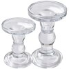 Clayre & Eef 6GL4403 Подсвечник Crown Transparent Ø 8x14 см