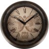 Настенные часы Clayre & Eef 6KL0801 коричнево-бежевые Ø 23x5 см - 1xAA