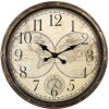 Настенные часы Clayre & Eef 6KL0813 коричнево-бежевые Ø 50x5 см - 1xAA