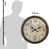 Настенные часы Clayre & Eef 6KL0813 коричнево-бежевые Ø 50x5 см - 1xAA