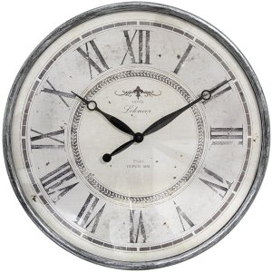 Настінний годинник Clayre & Eef 6KL0815 Сіро-бежевий...