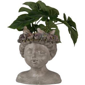Горшок для комнатных цветов Clayre & Eef 6PR3896 серый 22x20x26 см