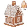 Clayre & Eef 6PR3974 Украшение Дом со светодиодами коричневый 13x13x18 см- 3xAAA