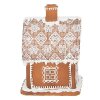 Clayre & Eef 6PR3974 Украшение Дом со светодиодами коричневый 13x13x18 см- 3xAAA