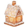 Clayre & Eef 6PR3974 Украшение Дом со светодиодами коричневый 13x13x18 см- 3xAAA