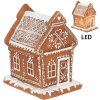 Clayre & Eef 6PR3975 Декоративний будиночок зі світлодіодом коричневий 15x12x17 см - 3xAAA