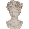 Горщик для квітів Clayre & Eef 6TE0492 Сірий 22x21x35 см Жіноча голова