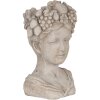 Горщик для квітів Clayre & Eef 6TE0492 Сірий 22x21x35 см Жіноча голова
