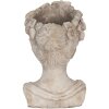 Горщик для квітів Clayre & Eef 6TE0492 Сірий 22x21x35 см Жіноча голова