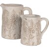 Глечик декоративний Clayre & Eef 6TE0495L Бежевий 23x16x23 см