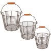 Clayre & Eef 6Y5258 Корзины коричневые Ø 21x16 - Ø 18x14 - Ø 15x13 см