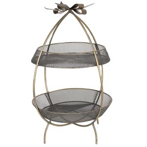 Clayre & Eef 6Y5326 Etagere 2 яруси золотого кольору...