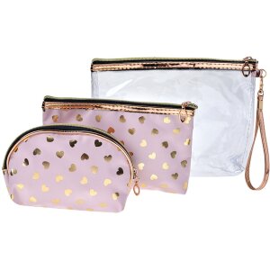 Juleeze JZSET0001P Косметичка рожева (набір з 3) 23x17 -...