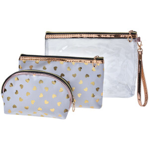 Juleeze JZSET0001W Косметичка белая (набор из 3) 23x17 - 20x13 - 18x12 см