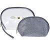 Juleeze JZSET0002ZI Косметичка серебряного цвета (комплект из 2) 24x15 - 19x12 см
