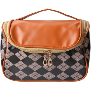Juleeze JZTB0055 Туалетная сумка женская черная, бежевая 22x13x14 см