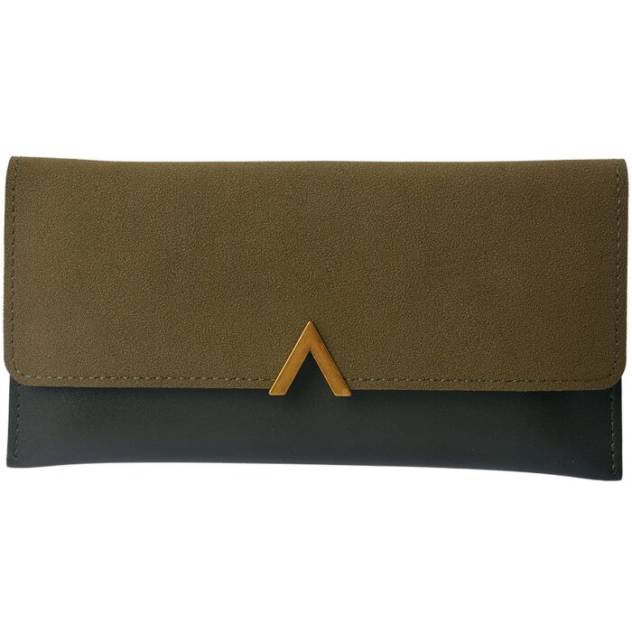 Juleeze JZWA0173GR Гаманець зелений 19x10 см зі штучної шкіри, золотиста застібка