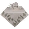 Скатертина Clayre & Eef NPT01 Бежева, зелена 100x100 см