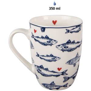 Кружка Clayre & Eef SSFMU White Blue 350 мл