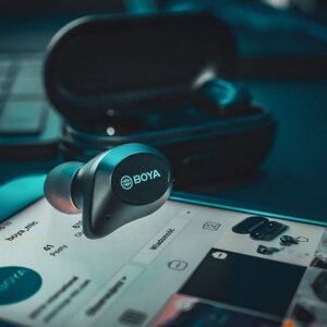 Навушники-вкладиші Bluetooth Boya BY-AP1 чорні