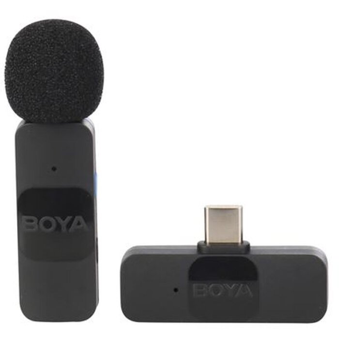 Беспроводной микрофон BOYA BY-V10 для Android с радиусом действия 50 м и батареей 9 ч
