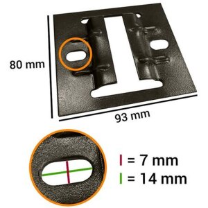 Монтажна пластина Falcon Eyes 3330C 8x9,2 см 4 шт. для...