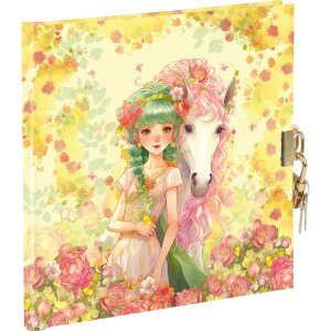 Ежедневник Goldbuch с замком Akira 16,5x16,5 см 96 белых страниц