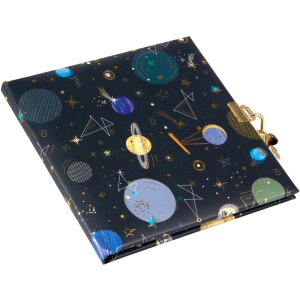 Ежедневник Goldbuch с замком Вселенная 16,5x16,5 см 96 белых страниц