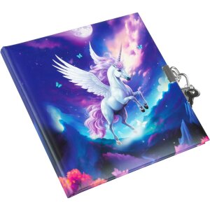 Ежедневник Goldbuch с замком Диана Единорог 16,5x16,5 см 96 белых страниц