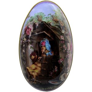 Clayre & Eef 65341 Украшение Яйцо 7x11x7 см фиолетовый