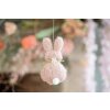 Clayre & Eef 65360 Декоративний кулон кролик 6x2x11 см Рожевий