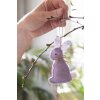 Clayre & Eef 65376 Декоративная подвеска кролик 6x1x10 см фиолетовый