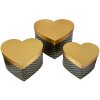 Clayre & Eef 65459 Коробки для хранения Сердце 3 шт. золото 27x24x15 см