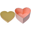 Clayre & Eef 65460 Коробки для хранения Сердце 3 шт. розовые 27x24x15 см