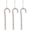 Clayre & Eef 65610 Подвеска Candy Cane серебро 4x1x14 см Set3 Загородный дом