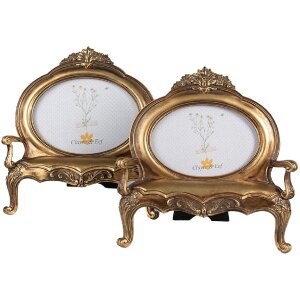 Clayre & Eef 2F1043 Фоторамка 26x5x28 см / 18x13 см золотого цвета