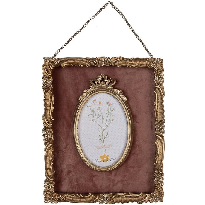 Фоторамка Clayre & Eef 2F1052 23x3x28 см / 10x15 см, колір золото