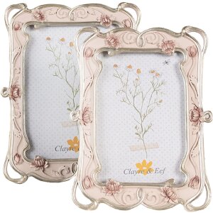 Clayre & Eef 2F1055 Фоторамка розовая 16x2x21 см 10x15 см Романтика