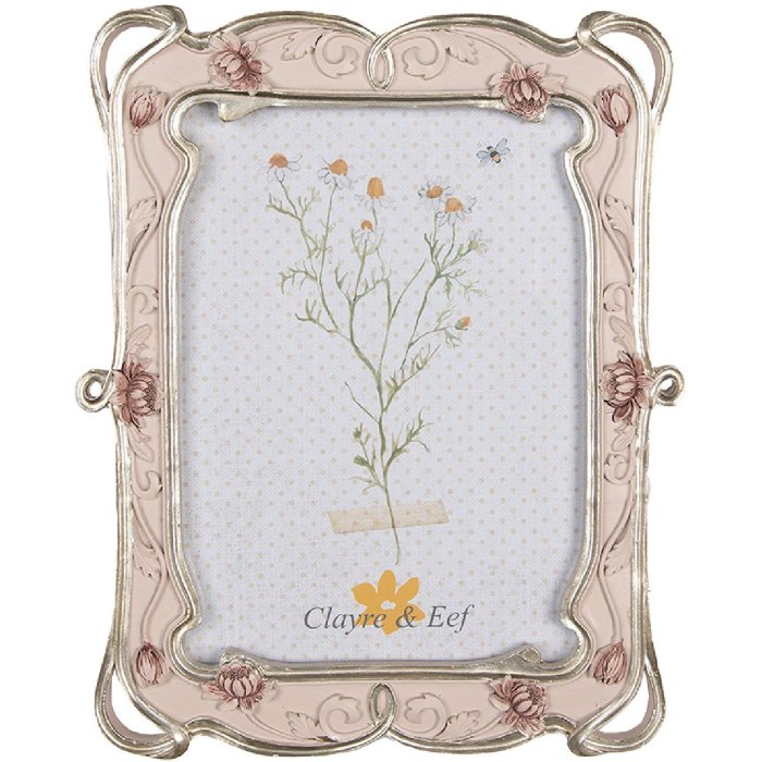 Clayre & Eef 2F1056 Фоторамка 19x2x24 см / 13x18 см Розовый