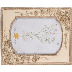 Clayre & Eef 2F1058 Фоторамка 18x3x23 см / 13x18 см бежево-золотистого цвета