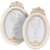 Clayre & Eef 2F1061 Фоторамка 16x2x23 см / 13x18 см цветное белое золото