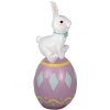 Clayre & Eef 5MG0027 Украшение Кролик 41x39x91 см белый фиолетовый
