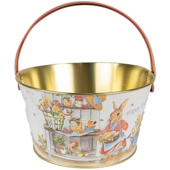 Clayre & Eef 6BL0107 Корзина Ø 19x10 см Белая