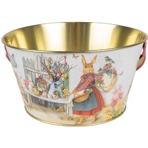 Кошик для зберігання Clayre & Eef 6BL0108 Білий Синій Червоний Ø 19x10 см