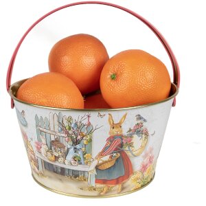 Кошик для зберігання Clayre & Eef 6BL0108 Білий Синій Червоний Ø 19x10 см