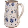 Clayre & Eef 6CE1660L Декоративный кувшин 21x15x23 см бежево-голубой
