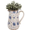 Clayre & Eef 6CE1660L Декоративный кувшин 21x15x23 см бежево-голубой